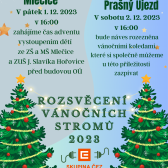 Rozsvěcení vánočních stromů 2023 - Mlečice, Prašný Újezd